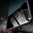 For Samsung Galaxy A72 5G / 4G All-inclusive Leather + Organic Glass Protective Case with Metal Iron Sheet(Red)