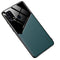 For Samsung Galaxy M31 All-inclusive Leather + Organic Glass Protective Case with Metal Iron Sheet(Dark Green)