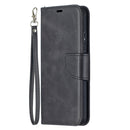 For Nokia 5.4 Retro Lambskin Texture Pure Color Horizontal Flip PU Leather Case with Holder & Card Slots & Wallet & Lanyard(Black)