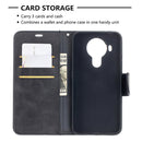 For Nokia 5.4 Retro Lambskin Texture Pure Color Horizontal Flip PU Leather Case with Holder & Card Slots & Wallet & Lanyard(Black)