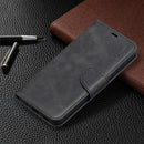 For Nokia 5.4 Retro Lambskin Texture Pure Color Horizontal Flip PU Leather Case with Holder & Card Slots & Wallet & Lanyard(Black)