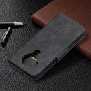 For Nokia 5.4 Retro Lambskin Texture Pure Color Horizontal Flip PU Leather Case with Holder & Card Slots & Wallet & Lanyard(Black)