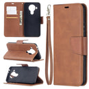 For Nokia 5.4 Retro Lambskin Texture Pure Color Horizontal Flip PU Leather Case with Holder & Card Slots & Wallet & Lanyard(Brown)
