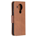 For Nokia 5.4 Retro Lambskin Texture Pure Color Horizontal Flip PU Leather Case with Holder & Card Slots & Wallet & Lanyard(Brown)