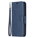 For Nokia 5.4 Retro Lambskin Texture Pure Color Horizontal Flip PU Leather Case with Holder & Card Slots & Wallet & Lanyard(Blue)