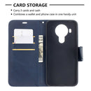 For Nokia 5.4 Retro Lambskin Texture Pure Color Horizontal Flip PU Leather Case with Holder & Card Slots & Wallet & Lanyard(Blue)