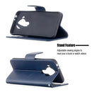 For Nokia 5.4 Retro Lambskin Texture Pure Color Horizontal Flip PU Leather Case with Holder & Card Slots & Wallet & Lanyard(Blue)