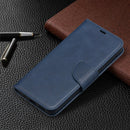 For Nokia 5.4 Retro Lambskin Texture Pure Color Horizontal Flip PU Leather Case with Holder & Card Slots & Wallet & Lanyard(Blue)