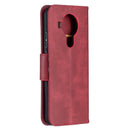 For Nokia 5.4 Retro Lambskin Texture Pure Color Horizontal Flip PU Leather Case with Holder & Card Slots & Wallet & Lanyard(Red)