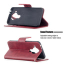 For Nokia 5.4 Retro Lambskin Texture Pure Color Horizontal Flip PU Leather Case with Holder & Card Slots & Wallet & Lanyard(Red)