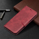 For Nokia 5.4 Retro Lambskin Texture Pure Color Horizontal Flip PU Leather Case with Holder & Card Slots & Wallet & Lanyard(Red)