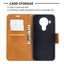 For Nokia 5.4 Retro Lambskin Texture Pure Color Horizontal Flip PU Leather Case with Holder & Card Slots & Wallet & Lanyard(Yellow)