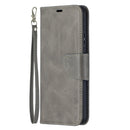 For Nokia 5.4 Retro Lambskin Texture Pure Color Horizontal Flip PU Leather Case with Holder & Card Slots & Wallet & Lanyard(Grey)