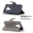 For Nokia 5.4 Retro Lambskin Texture Pure Color Horizontal Flip PU Leather Case with Holder & Card Slots & Wallet & Lanyard(Grey)