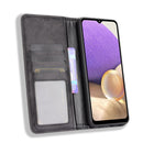 For Samsung Galaxy A32 5G Magnetic Buckle Retro Crazy Horse Texture Horizontal Flip Leather Case with Holder & Card Slots & Photo Frame(Black)