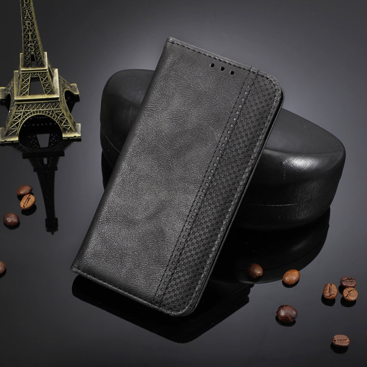 For Samsung Galaxy A32 5G Magnetic Buckle Retro Crazy Horse Texture Horizontal Flip Leather Case with Holder & Card Slots & Photo Frame(Black)