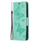 For Samsung Galaxy A02s (EU Version) Embossing Two Butterflies Pattern Horizontal Flip PU Leather Case with Holder & Card Slot & Wallet & Lanyard(Green)