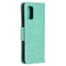 For Samsung Galaxy A02s (EU Version) Embossing Two Butterflies Pattern Horizontal Flip PU Leather Case with Holder & Card Slot & Wallet & Lanyard(Green)