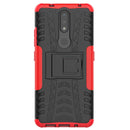 For Nokia 2.4 Tire Texture Shockproof TPU+PC Protective Case with Holder(Red)