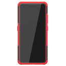 For Nokia 2.4 Tire Texture Shockproof TPU+PC Protective Case with Holder(Red)