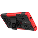 For Nokia 2.4 Tire Texture Shockproof TPU+PC Protective Case with Holder(Red)