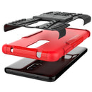 For Nokia 2.4 Tire Texture Shockproof TPU+PC Protective Case with Holder(Red)