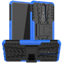 For Nokia 2.4 Tire Texture Shockproof TPU+PC Protective Case with Holder(Blue)