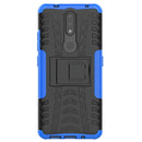 For Nokia 2.4 Tire Texture Shockproof TPU+PC Protective Case with Holder(Blue)
