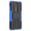 For Nokia 2.4 Tire Texture Shockproof TPU+PC Protective Case with Holder(Blue)