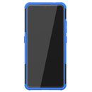 For Nokia 2.4 Tire Texture Shockproof TPU+PC Protective Case with Holder(Blue)