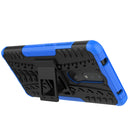 For Nokia 2.4 Tire Texture Shockproof TPU+PC Protective Case with Holder(Blue)