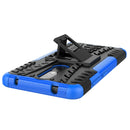 For Nokia 2.4 Tire Texture Shockproof TPU+PC Protective Case with Holder(Blue)