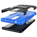 For Nokia 2.4 Tire Texture Shockproof TPU+PC Protective Case with Holder(Blue)