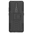 For Nokia 2.4 Tire Texture Shockproof TPU+PC Protective Case with Holder(Black)
