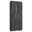 For Nokia 2.4 Tire Texture Shockproof TPU+PC Protective Case with Holder(Black)
