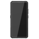 For Nokia 2.4 Tire Texture Shockproof TPU+PC Protective Case with Holder(Black)