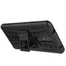 For Nokia 2.4 Tire Texture Shockproof TPU+PC Protective Case with Holder(Black)