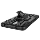 For Nokia 2.4 Tire Texture Shockproof TPU+PC Protective Case with Holder(Black)