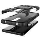 For Nokia 2.4 Tire Texture Shockproof TPU+PC Protective Case with Holder(Black)