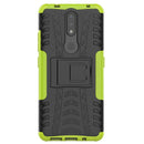 For Nokia 2.4 Tire Texture Shockproof TPU+PC Protective Case with Holder(Green)