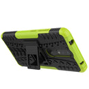 For Nokia 2.4 Tire Texture Shockproof TPU+PC Protective Case with Holder(Green)