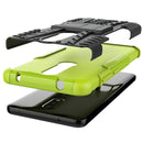 For Nokia 2.4 Tire Texture Shockproof TPU+PC Protective Case with Holder(Green)