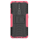 For Nokia 2.4 Tire Texture Shockproof TPU+PC Protective Case with Holder(Pink)