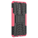 For Nokia 2.4 Tire Texture Shockproof TPU+PC Protective Case with Holder(Pink)