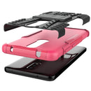 For Nokia 2.4 Tire Texture Shockproof TPU+PC Protective Case with Holder(Pink)