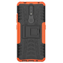 For Nokia 2.4 Tire Texture Shockproof TPU+PC Protective Case with Holder(Orange)
