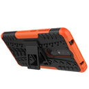 For Nokia 2.4 Tire Texture Shockproof TPU+PC Protective Case with Holder(Orange)