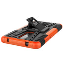 For Nokia 2.4 Tire Texture Shockproof TPU+PC Protective Case with Holder(Orange)