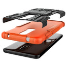 For Nokia 2.4 Tire Texture Shockproof TPU+PC Protective Case with Holder(Orange)