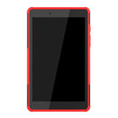 For Samsung Galaxy Tab A8.0 (2019) T295 / T290 Tire Texture TPU+PC Shockproof Case with Holder(Red)